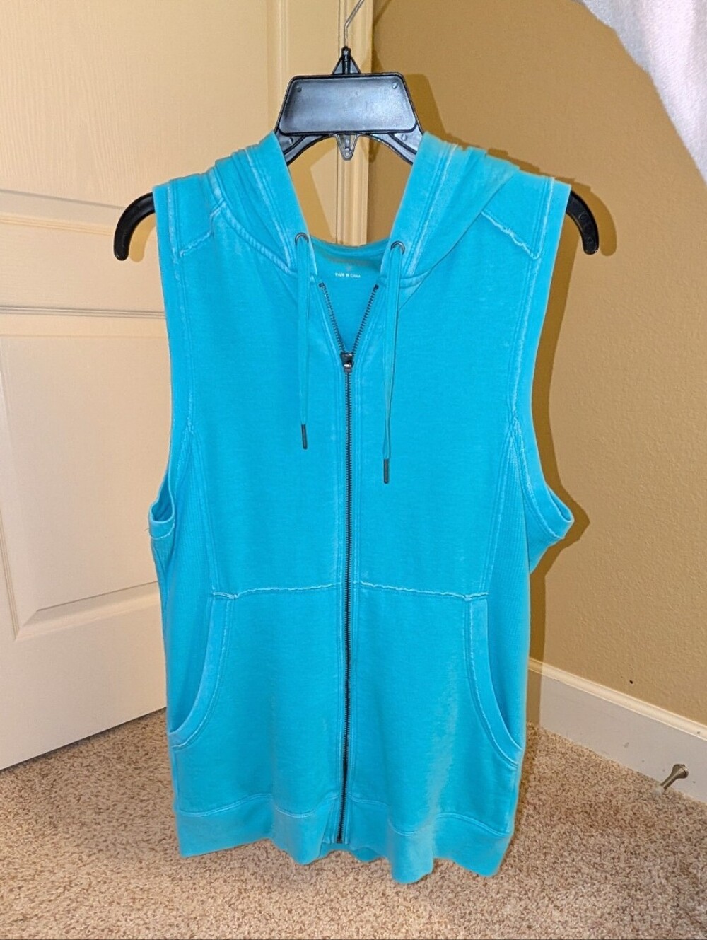 Blue Calvin Klein Performance sleeveless hoodie